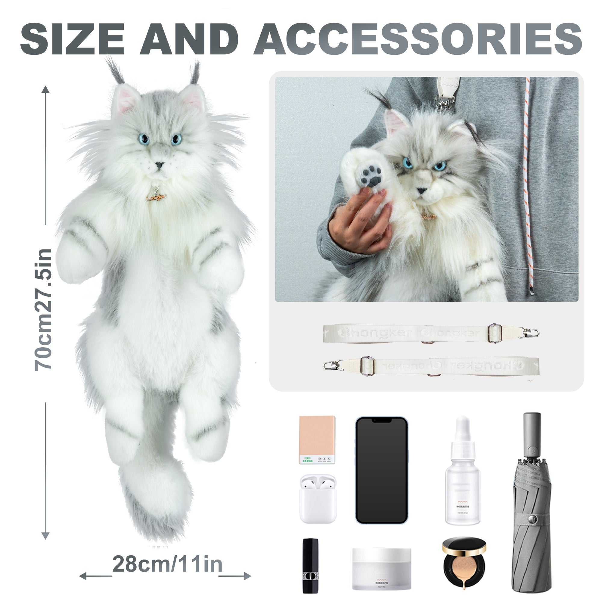 Maine Coon Cat Backpack – Realistic Cat Stylish Daypack