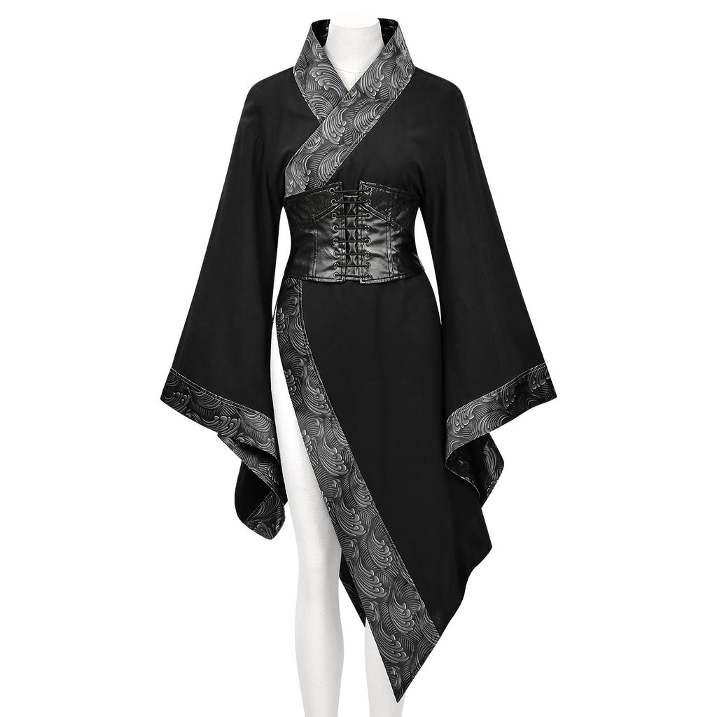 Womens European And American Dark Gothic Retro Modified Short Dress