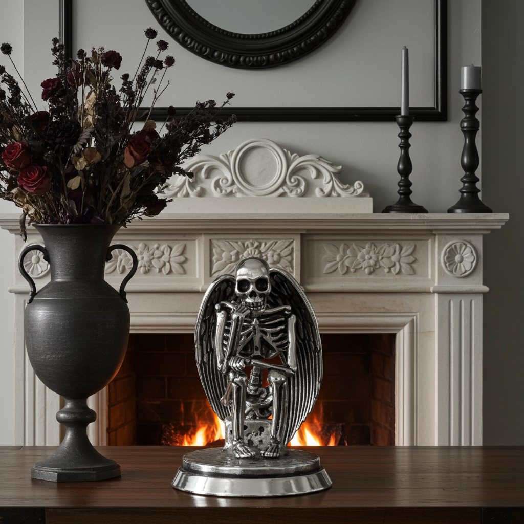 Gothic Angel Skeleton Statue Resin Home Decor Figurine
