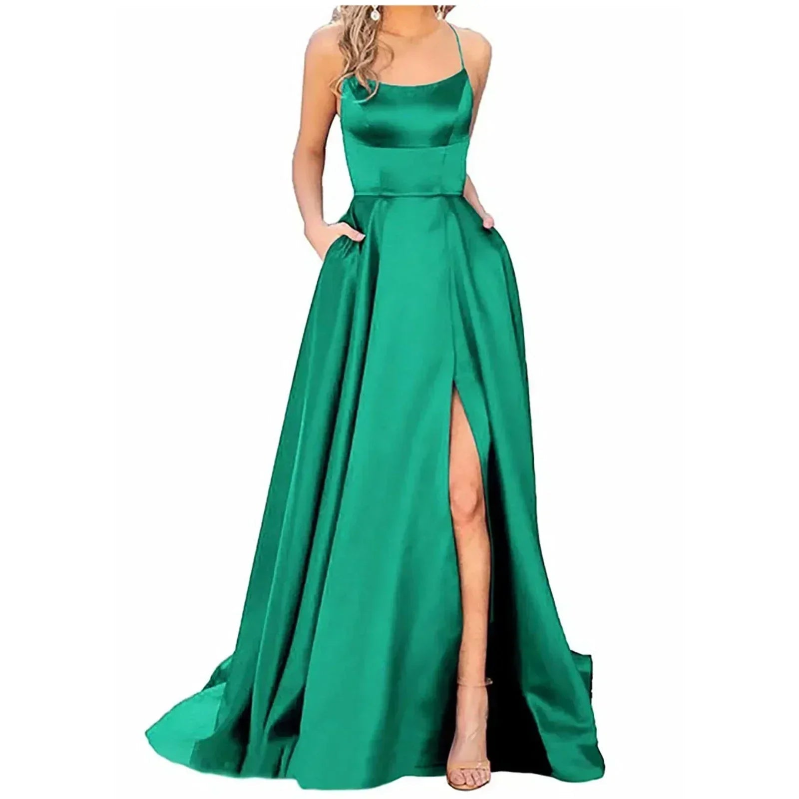 Sexy Spaghetti Strap Dress with Pockets