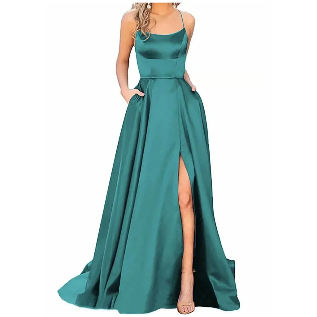 Sexy Spaghetti Strap Dress with Pockets