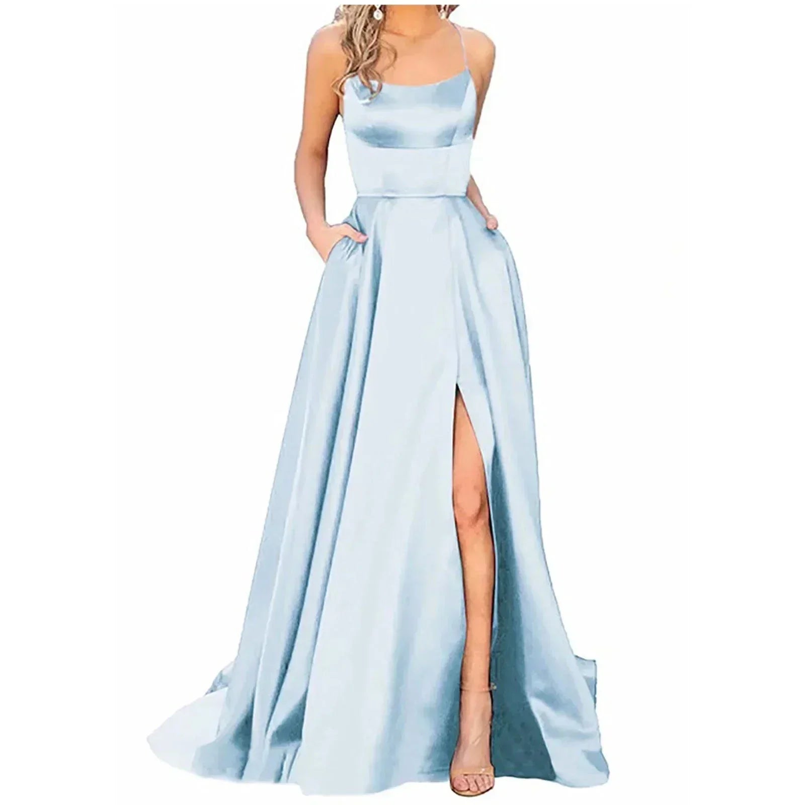 Sexy Spaghetti Strap Dress with Pockets