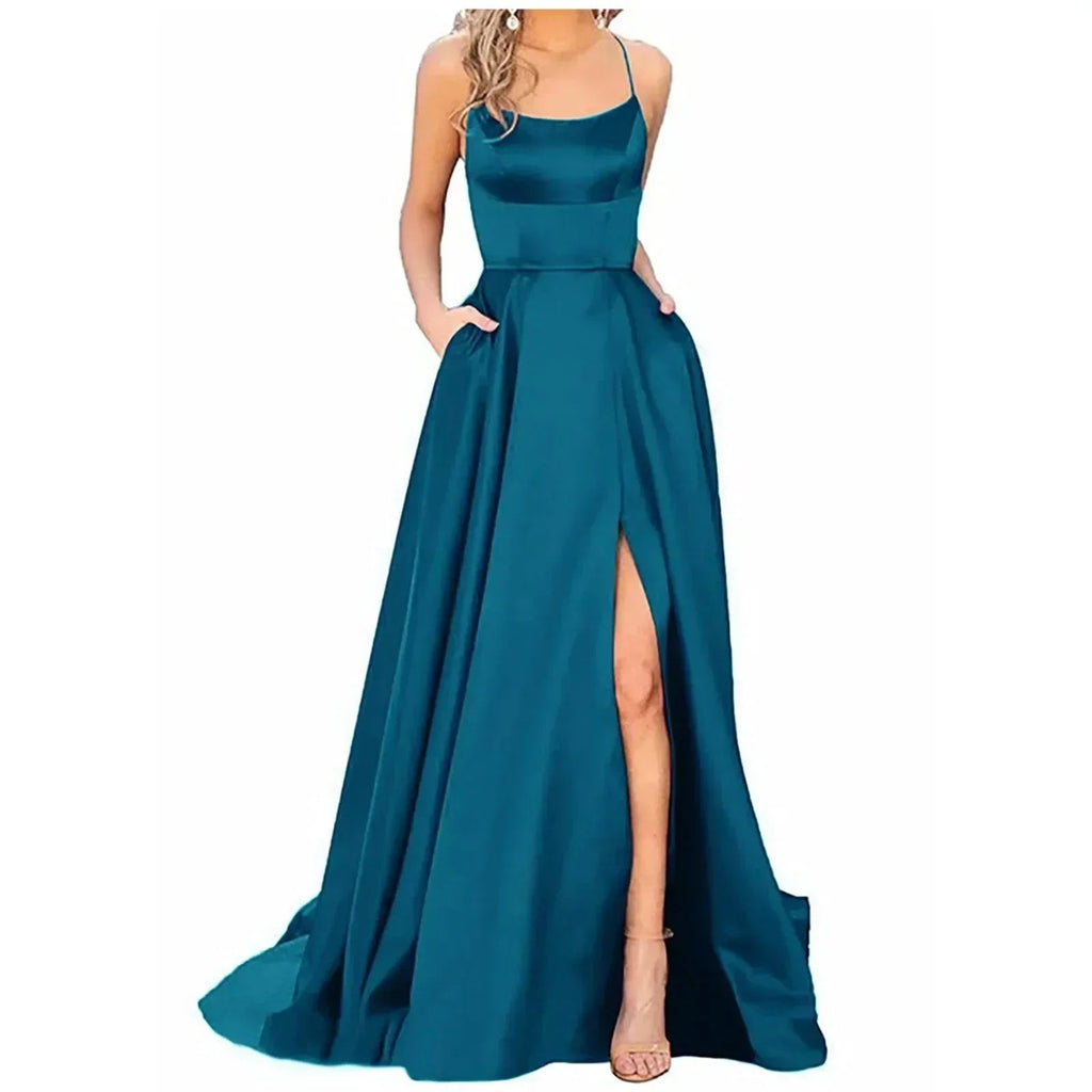 Sexy Spaghetti Strap Dress with Pockets