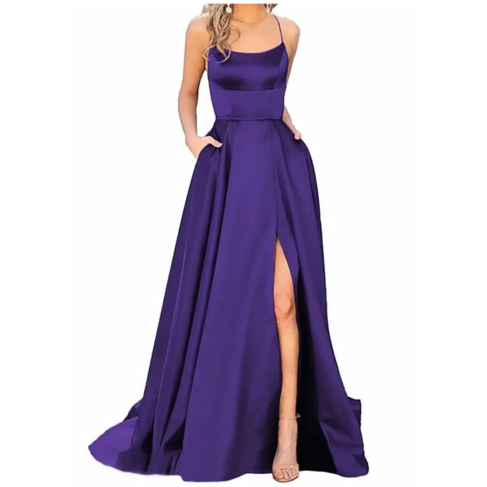 Sexy Spaghetti Strap Dress with Pockets