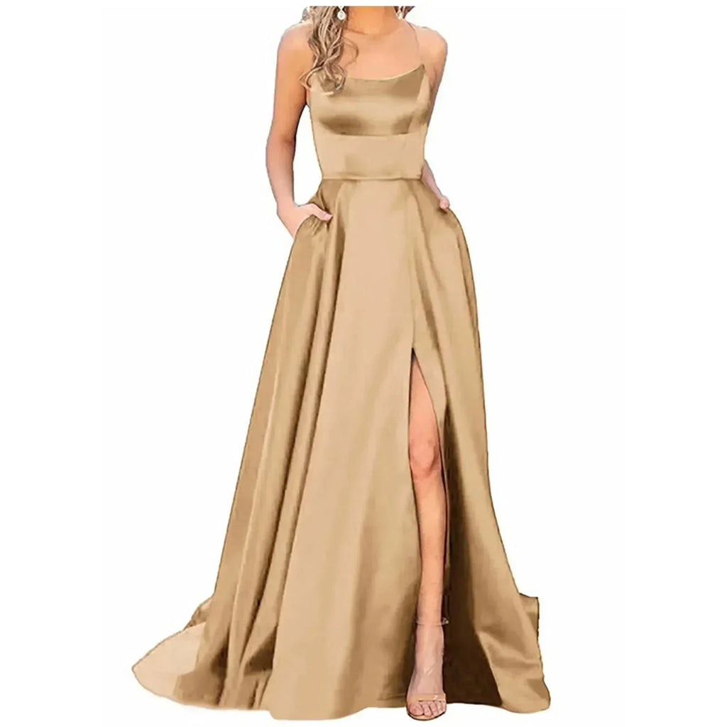 Sexy Spaghetti Strap Dress with Pockets
