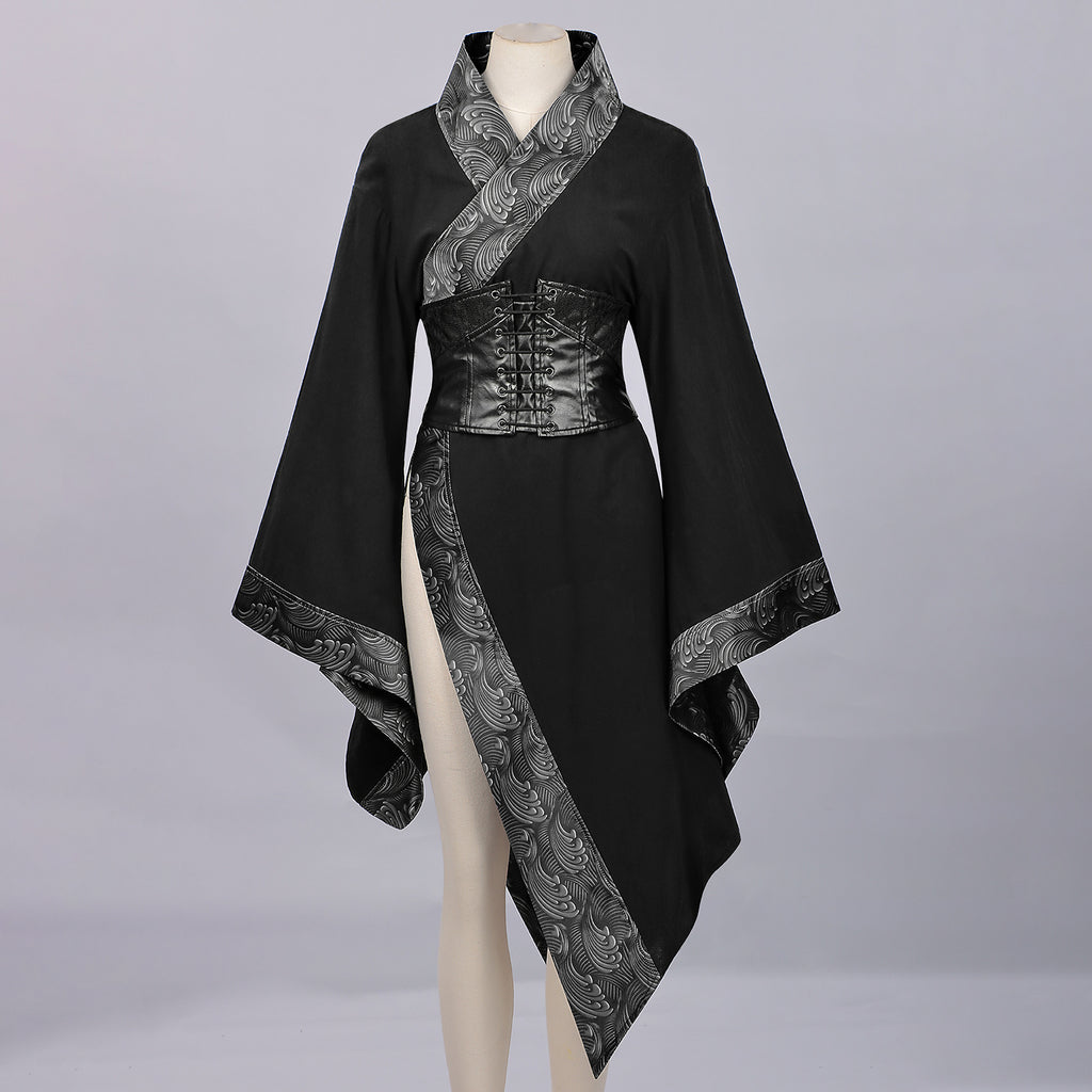 Womens European And American Dark Gothic Retro Modified Short Dress