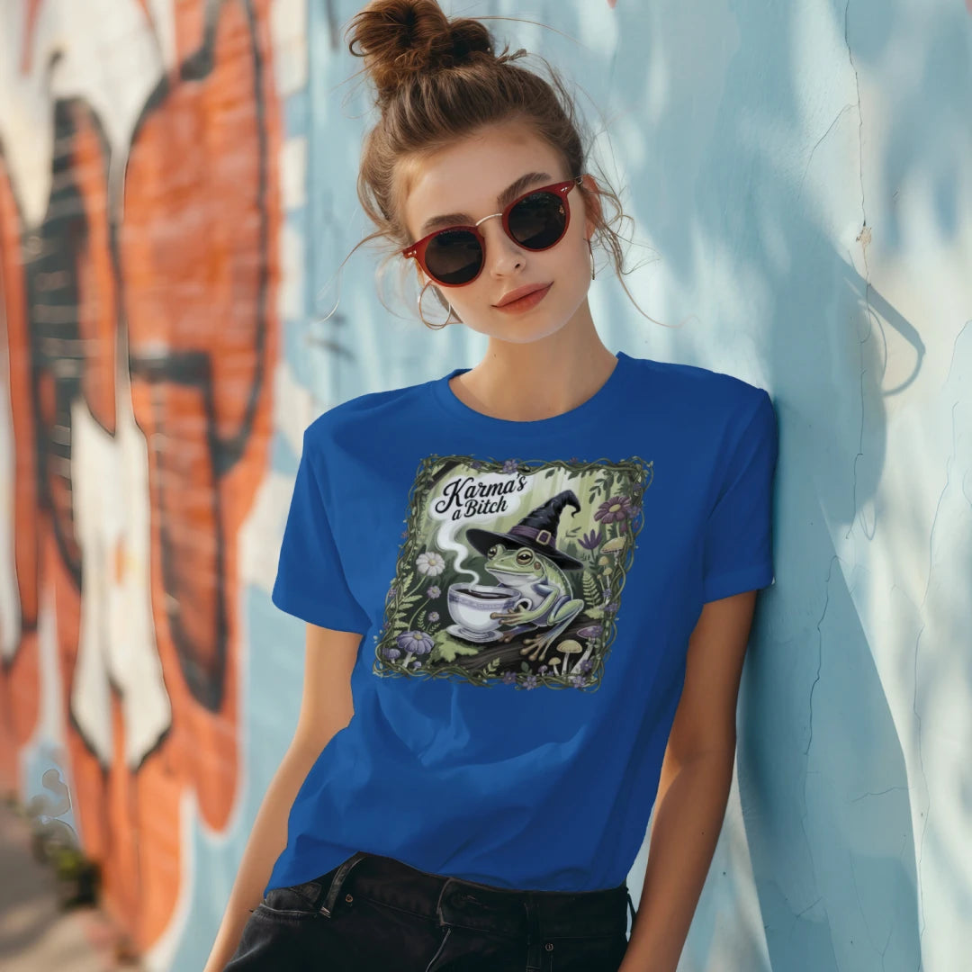 Karma Kroaks - Women's Fitted Gothic Tee